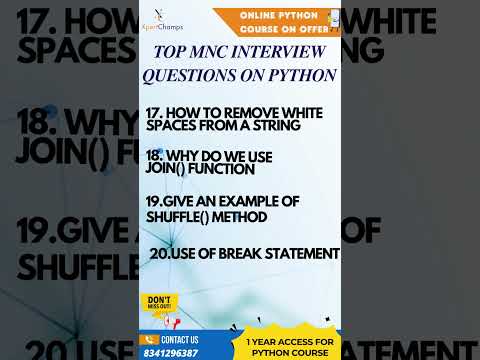 Top Python Interview Questions part-5 | XpertChamps Insights