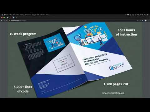 Certificate Programs Python for Algorithmic Trading & Computational Finance