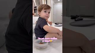 Kade’s thoughts on the gender reveal! 🤣 #shorts #family #funny #cute