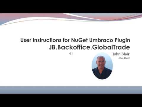 User Instructions for NuGet Umbraco Plugin JB.Backoffice.GlobalTrade