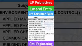Civil Engineering EPC Lateral Entry Syllabus | Polytechnic Lateral Entry Syllabus civil engineering