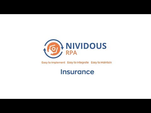 Nividous RPA for Insurance Industry