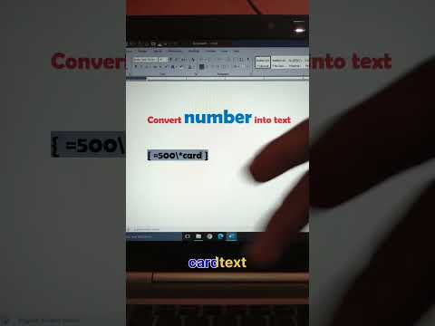 convert number into text in MS WORD#computer #tricks #computerknowledge #technology #tech #shorts