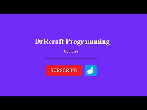 DrRcraft Programming: CSS Lists Tutorial