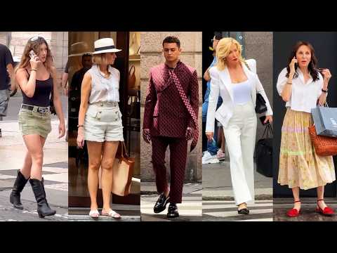 ITALIAN SUMMER FASHION 🇮🇹SUMMER DRESSES & POLKA DOTS IDEAS MILAN STREET STYLE #vanityfair