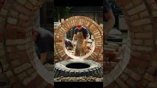 Brick work arch shape! #buildingbetter #construction #constructionchannel #sitework