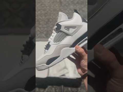Unboxing the Air Jordan 4 “Military Black” | Birmingham Barons, Grey Suede White Leather #sneakers