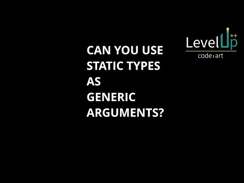 Can you use static types as generic arguments in C#? (Joke Video)