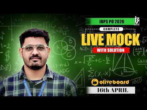 🎯Oliveboard IBPS PO 2026 Live Mock Test 📚✍️17th April | Share Scores📝👆