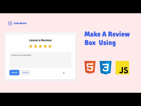 Ceate Review Box Using HTML & CSS and Java script