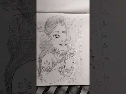 Cute radha ji drawing #drawing#cute radha #art#sara_diy_galaxy
