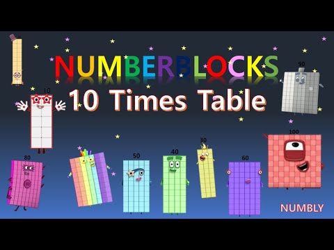 LEARN 10 TIMES TABLE - NUMBLY STUDY (with numberblocks) | MULTIPLICATION | LEARN TO COUNT