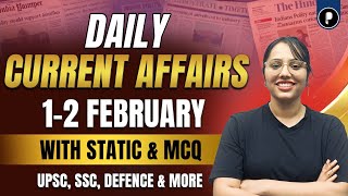 Union Budget 2026 | 1-2 February 2026 Current Affairs | All Govt Exams
