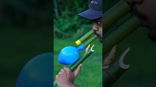 Bamboo + Balloon = Fun Air Trick! 🎈 | Creative DIY from Nature #art #handmade