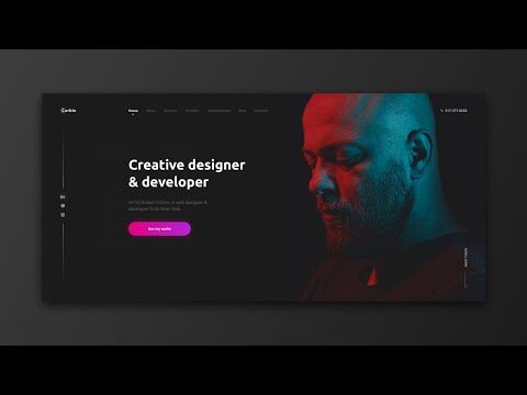 Figma Speed Art - Portfolio first screen concept