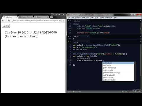 JavaScript 2017: Become Top Rated Web Developer : Date and Time in JavaScript