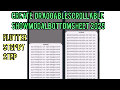 How to create Draggable Scrollable Show Modal Bottom Sheet in Flutter? Step by step full Tutorial