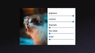 Change the image filter using a Range Slider | Html , CSS , & Javascript