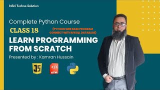 Class 18 | Connect Python Web base Code with MySQL Database | Beginner Guide
