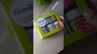 Fevicryl pastel acrylic colours😍 #shorts #art #drawing #trending #viralvideo #colours #unboxing #fyp