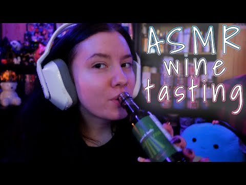 trying ASMR for the first time (but with a twist)🍷👀 | wine tasting, whispered, tapping, & more. ♡