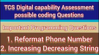 TCS DCA April Possible Coding Question 2021
