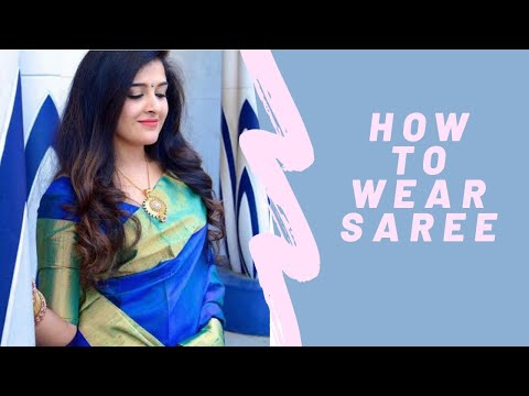 How to wear saree with blouse