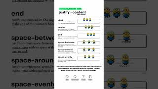 Justify Content visual Explain #codewith_muhilan #css #coding #footer #justify #flex