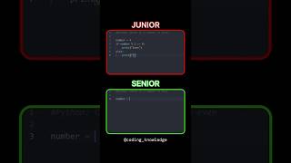 Junior vs senior python developer 🐍 | #python #coding #programming #shorts  @Codingknowledge-yt