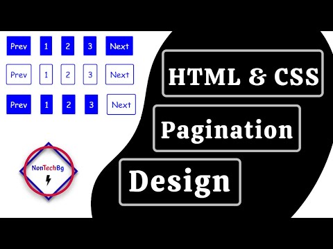 Create Awesome Pagination Design Using HTML & CSS | By NonTechBg | #html #css #javascript