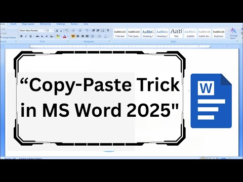 Copy-Paste Trick in MS Word 2025  | #msword #msoffice  #copypaste