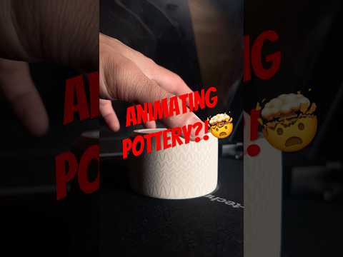 Animating pottery with the precision of laser engraving on porcelain #wecreate #pottery