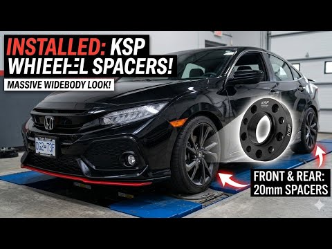 KSP bolt on wheel spacers install/ review Civic Si 10th