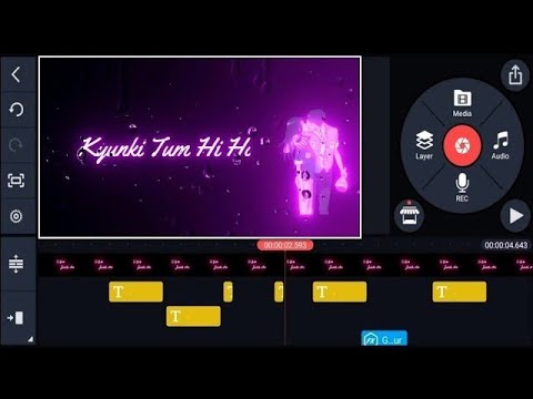 How to Make a Glowing Text Name Animation in Kinemaster