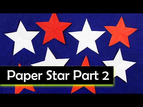 பேப்பர் (ஸ்டார்) நட்சத்திரம் Part 2 செய்யும் முறை - How to Make Paper Star Part 2 in Tamil