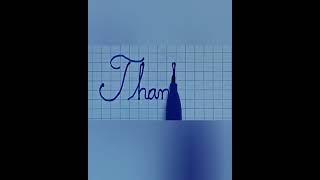 cursive writing " thank you! "  #howtowritecursive #handwriting