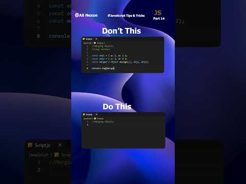 Merging Objects long vs short way JavaScript tips and tricks Part_14