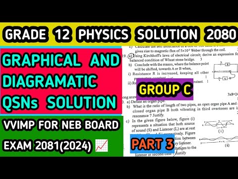 GROUP C DIAGRAMMATIC AND GRAPHICAL QUESTIONS SOLUTION || PHYSICS SOLUTION 2080 || PART-03 || VVIMP