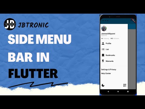 How to make Twitter Sidebar Menu in Flutter | Flutter App Development Tutorial 2023