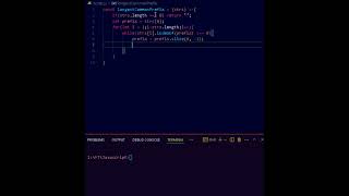 Find the Longest Common Prefix in Strings #coding #shorts #theroxycoder