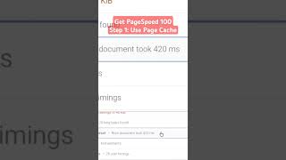 (step 1) Use page cache to get PageSpeed 100 in WordPress #wordpress #cache #pagespeed