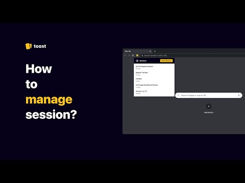 How to manage session? Toast Extension
