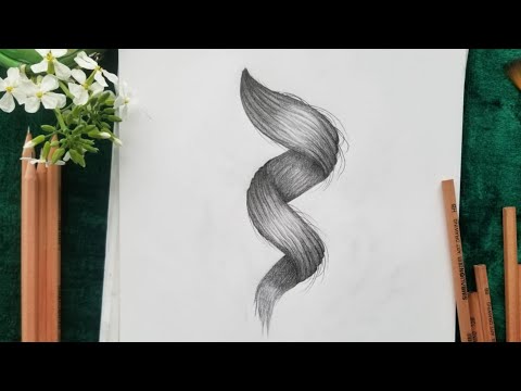 How to draw a hair step by step Basic Technique for hair drawing