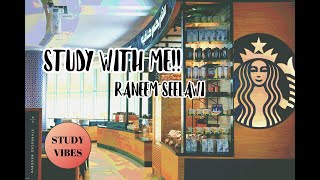 Study With Me In Starbucks!! 1 hour Pomodoro technique #studyvibes #studywithmerealtime