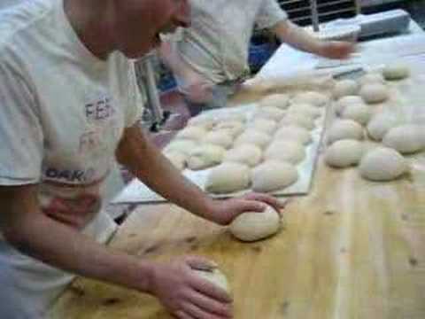 Slow motion bread shaping