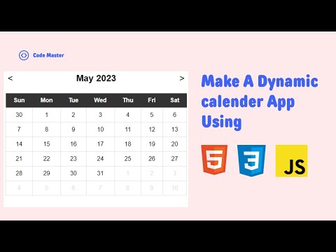 How to create a dynamic calender using HTML&Css and Java script