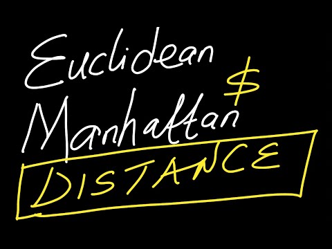 Euclidean Distance and Manhattan Distance | Examples and applications