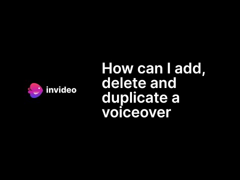 How can I add, delete and duplicate a voiceover