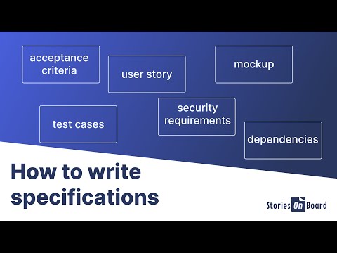 How write specifications