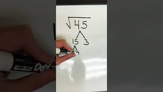 Simplifying a Radical